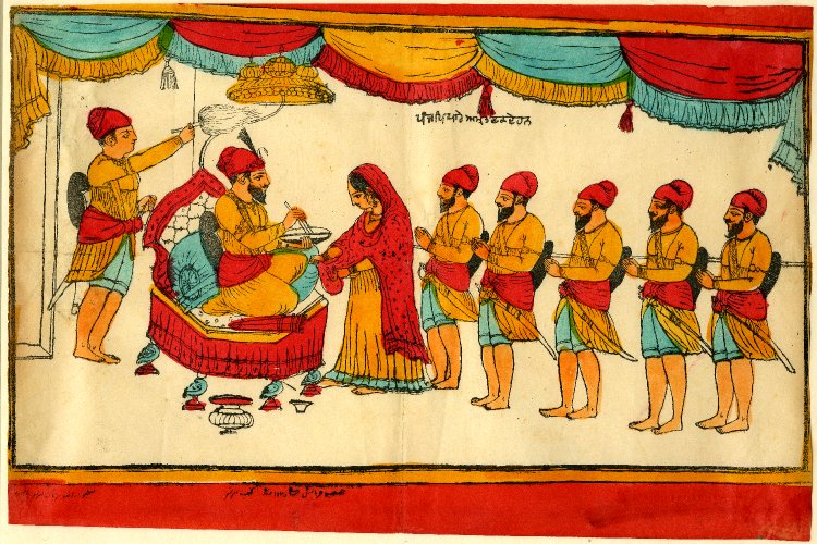 Datei:Guru Gobind Singh und Durchführung von Khalsa.jpg