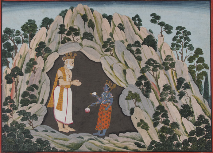 Datei:Vishnu Appears to King Muchukunda in a Cave in the Himalayas.jpg