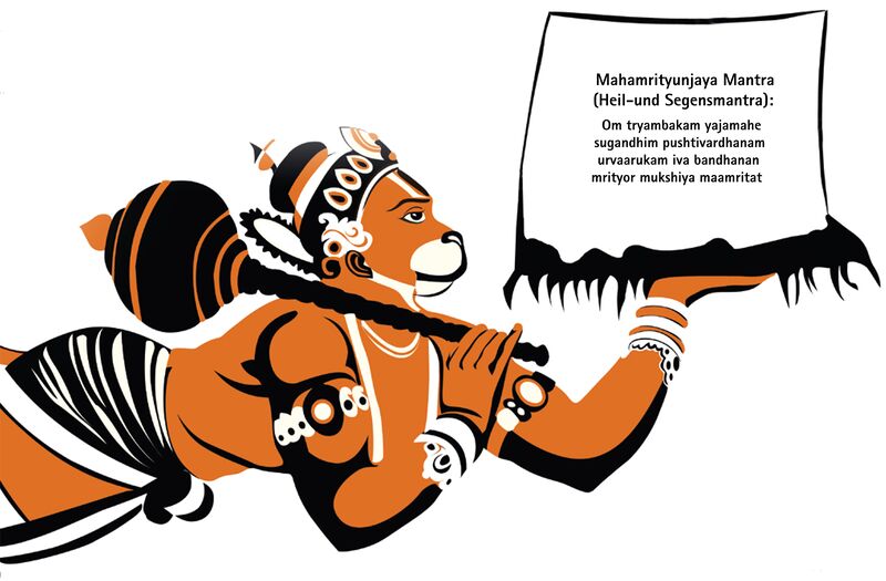 Datei:Hanuman Om Tryambakam Heil und Segens Mantra.jpg