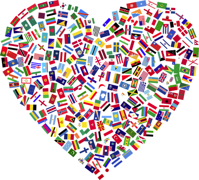 Datei:Herz Einheit Flaggen Fahnen Länder Gemeinschaft Welt Gemeinsamkeit vereint.png