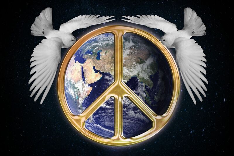 Datei:Harmonie Frieden Weltfrieden Erdkugel Welt Erde Taube.jpg