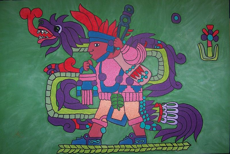 Datei:Quetzalcoatl Schwanzfederschlange Gottheit Maya.jpg