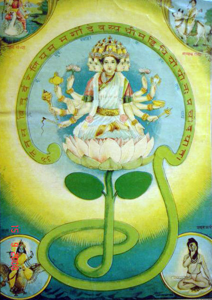 Datei:The 'Gayatri mantra' has been personified into a goddess.jpg