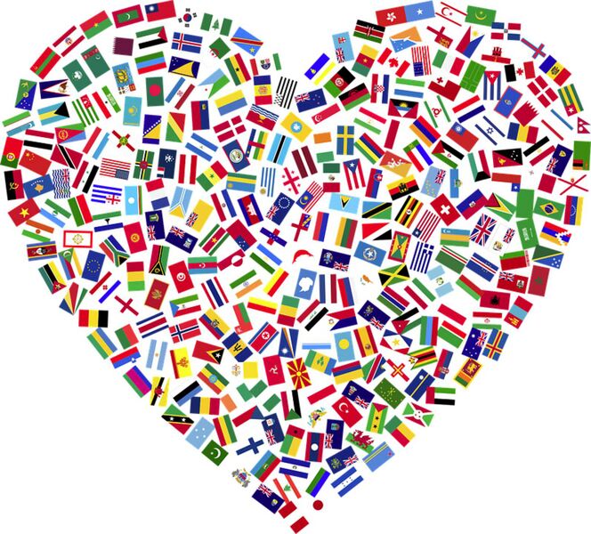 Datei:Herz Einheit Flaggen Fahnen Länder Gemeinschaft Welt Gemeinsamkeit vereint.jpg