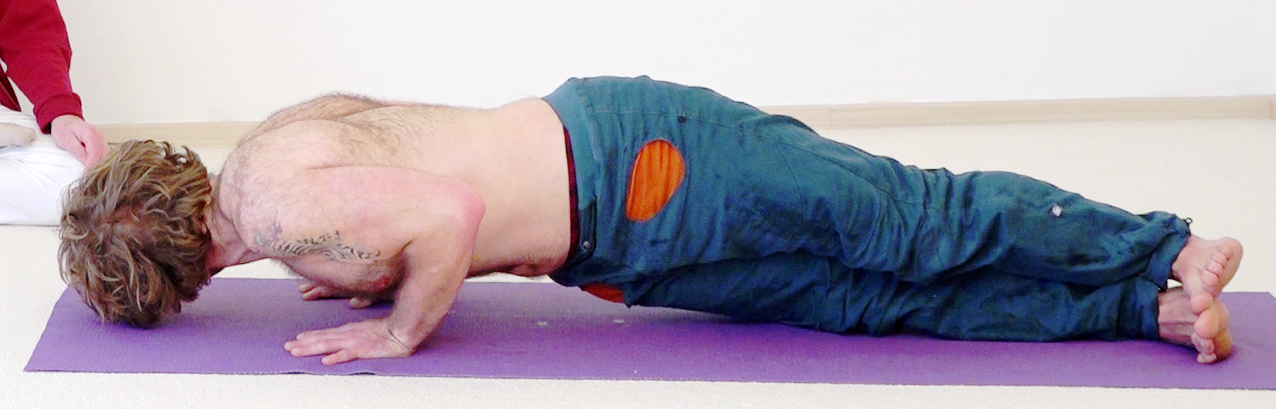 Parivritta Chaturanga Dandasana, Drehender Liegestütz