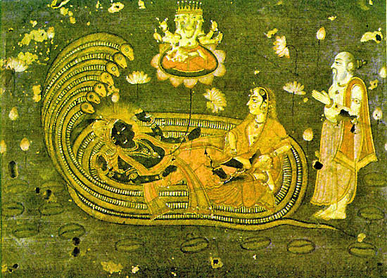 Datei:Markandeya bettet zu Vishnu.jpg