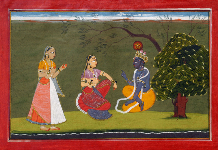 Datei:Radha and Krishna in Discussion.jpg