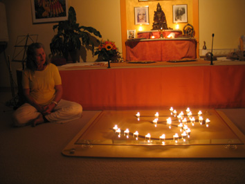 Diwali-Licht bei Yoga Vidya Westerwald
