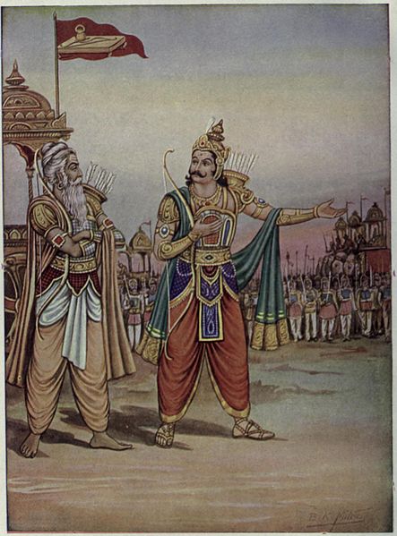 Datei:443px-Duryodhana showing his army to Drona.jpg