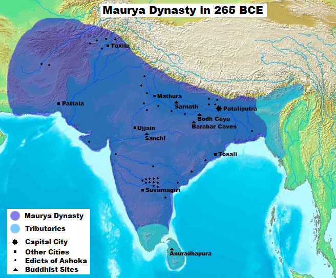 Datei:Maurya Dynasty in 265 BCE.jpg