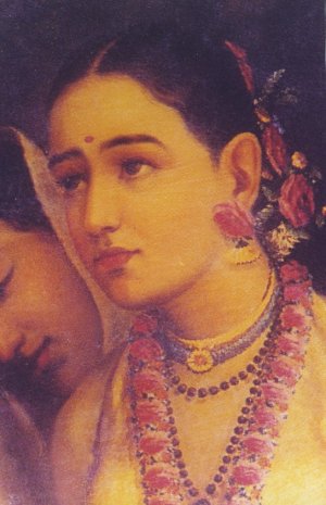 thumb Shakuntala gemalt von Ravi Varma