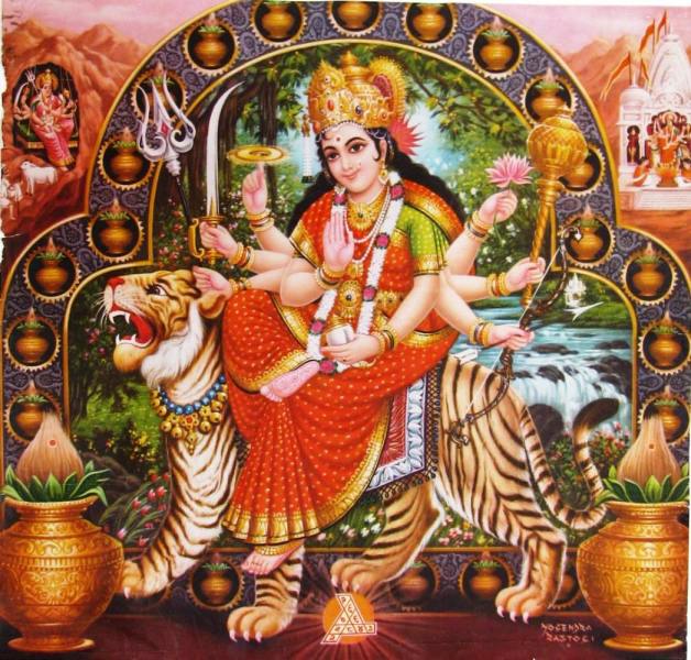 Durga auf dem Tiger