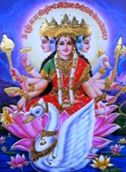 Gayatri - Hinduistische Göttin, Gemahlin Brahmas