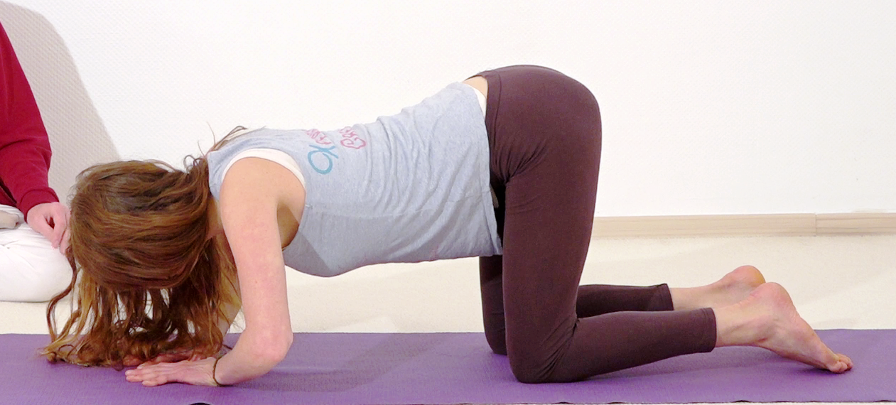 Vajra Chaturanga Dandasana, Liegestütz auf den Knien