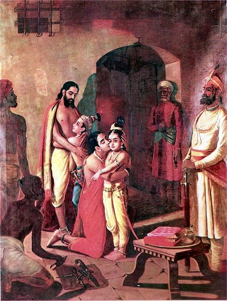 Datei:451px-Krishna meets parents.jpg