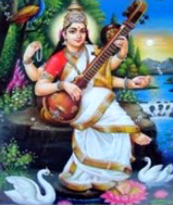 Sarasvati - Göttin des Wissen und der Weisheit, der Künste und Beredsamkeit