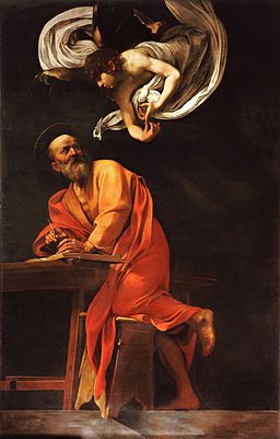 Datei:The Inspiration of Saint Matthew Caravaggio Engel.jpg