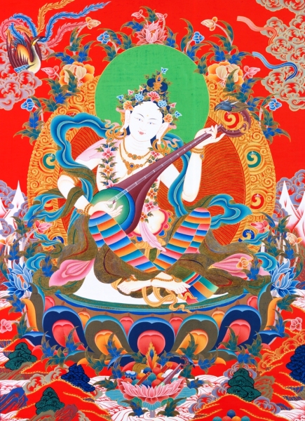 Datei:Saraswati TibetoderNepal buddhistisch.jpg