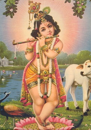 Auch der indische Krishna gilt als Ausdruck der Gottesliebe, der Agape