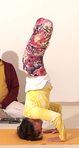 Salamba Padma Shirshasana, Dreiecksstand im Lotus