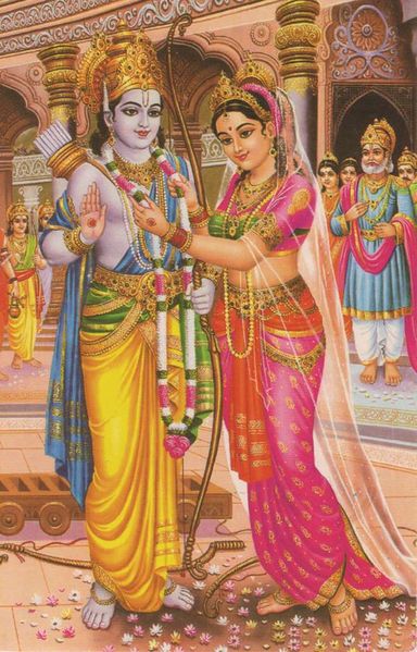 Datei:Rama und Sita als glueckliches Paar-kl.jpg