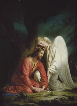 Christus in Gethsemane Engel Trost Camael.jpg