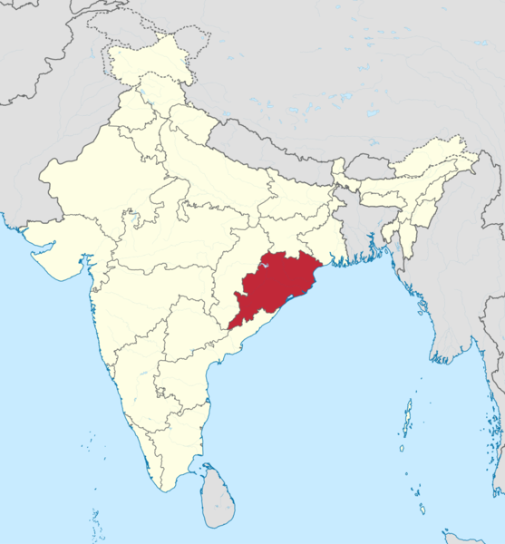 Datei:Odisha Orissa Indien Bundesstaat Geographie.png