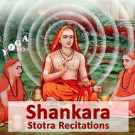 Moderne Shankara-Titelgrafik für Stotra-Rezitationen; Beispiel der heutigen Verehrung Shankaracharyas.