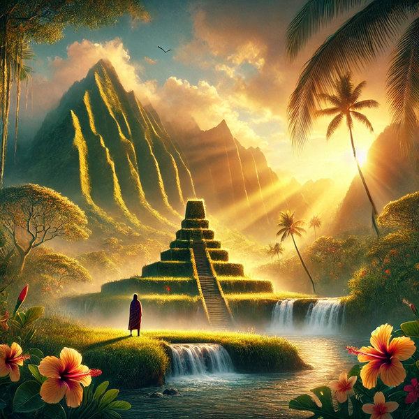 Datei:DALL·E 2025-02-04 13.17.32 - A mystical and powerful depiction of a sacred energy site (Kraftort) on Hawaii, infused with the warm and welcoming spirit of Aloha. The scene feature.webp