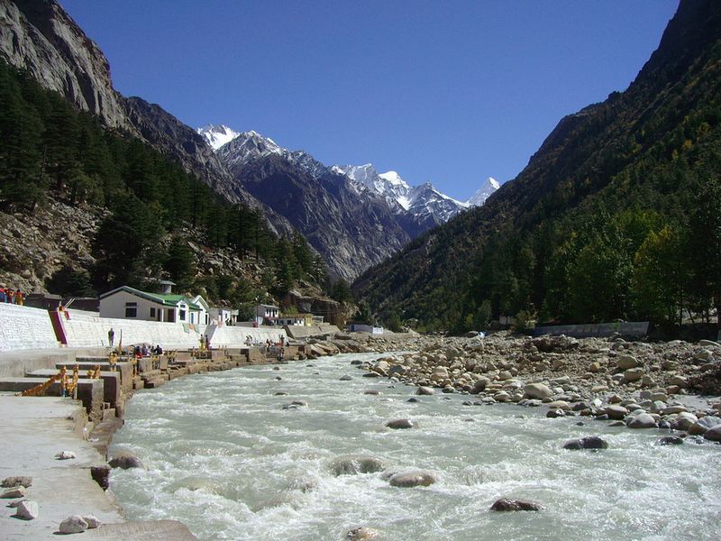 Datei:Ganges Bhagirathi Fluss Gangotri Indien Uttarakhand Pilgerort.JPG