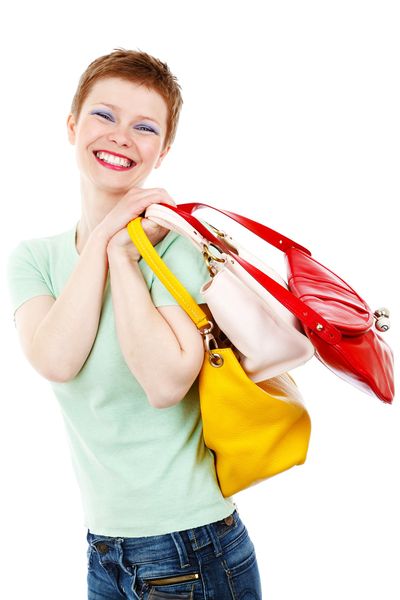 Datei:Tasche Shoping Frau fröhlich.jpg