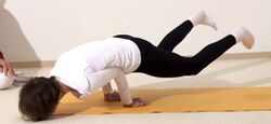 Pfau Yoga Stellung mit geoeffneten Ellbogen 2.jpg
